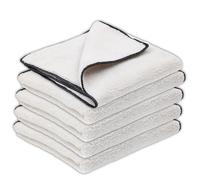 FACTORY HARMONY Set 5 Panni in Vera Microfibra 50x40 cm - Multiuso per Pulizia Casa, Cucina, Vetri, Pavimenti - Alta Assorbenza, Anti-Alone, Salvaspazio