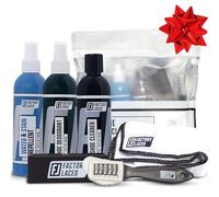 FACTORY LACED Shoe Cleaner Trainer Set with 240 ml Shoe Cleaner, Shoe Deodorant, Stain and Water Resistant Spray, Cleaning Cloth and 2 x Shoe Brushes, Safe on Vinyl, Nubuck, Suede and More, black