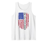 Facts Over Feelings Flag Sign USA God Family Country Freedom Canotta