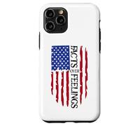 Facts Over Feelings Flag Sign USA God Family Country Freedom Custodia per iPhone 11 Pro