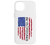 Facts Over Feelings Flag Sign USA God Family Country Freedom Custodia per iPhone 14 Plus
