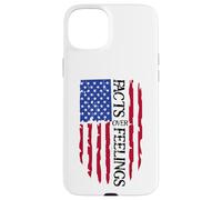 Facts Over Feelings Flag Sign USA God Family Country Freedom Custodia per iPhone 15 Plus