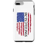 Facts Over Feelings Flag Sign USA God Family Country Freedom Custodia per iPhone 7 Plus/8 Plus