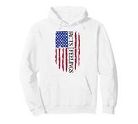 Facts Over Feelings Flag Sign USA God Family Country Freedom Felpa con Cappuccio