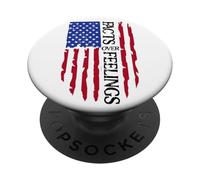 Facts Over Feelings Flag Sign USA God Family Country Freedom PopSockets PopGrip Adesivo