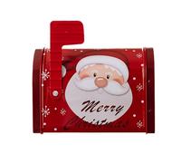 FACULX Cassetta postale di Natale Santa Enchanted Mailbox Scatola regalo Banda stagnata Biscotti di Natale Tin per Regalo Regalo Vuoto Candy Treat Contenitori Snack Scambio Scatole Vacanze Bomboniere