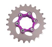 FACULX Cog monomarcia per bici a scatto fisso, in alluminio e acciaio | Volano con anello di bloccaggio, per hg Freehub Converter Kit per conversione da multiplo a singolo, viola