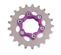 FACULX Cog monomarcia per bici a scatto fisso, in alluminio e acciaio | Volano con anello di bloccaggio, per hg Freehub Converter Kit per conversione da multiplo a singolo, viola