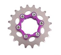 FACULX Cog monomarcia per bici a scatto fisso, in alluminio e acciaio | Volano con anello di bloccaggio, per hg Freehub Converter Kit per conversione da multiplo a singolo, viola