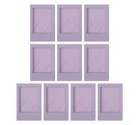 FACULX Confezione da 10 mini cornici per foto da 7,6 cm per fotocamere Fujifilm/Instax, espositore verticale orizzontale, diversi colori disponibili (viola)