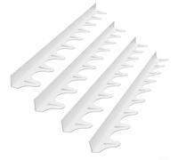 FACULX Confezione da 4 coperture in silicone per banconi da cucina, protezione contro le fuoriuscite, resistente al calore, protezione senza cuciture per piano di lavoro (bianco)
