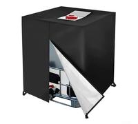 FACULX Copertura impermeabile Oxford 420D per serbatoio dell'acqua IBC da 1000 l, antipolvere, resistente ai raggi UV, protezione con patta superiore, adatta per contenitori esterni da 120 x 100 x 116