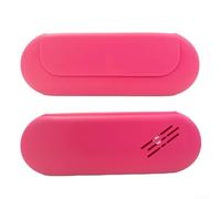 FACULX Custodia portatile da viaggio in silicone per cosmetici, con chiusura magnetica, per rossetto, pennelli, fondotinta, uso quotidiano, Rosso rosato