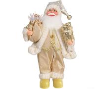 FACULX Figura di Babbo Natale in piedi, 30,5 cm, statuetta di Babbo Natale, ornamenti natalizi, decorazione per la casa e le feste (A)
