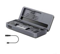 FACULX HS-02 Smart Saldatore Mobile Workbench Storage Box Set, CNC Metal Shell 0.96 Pollice Schermo a Colori DC9-24V per Riparazione Elettronica (HS-02B alto)