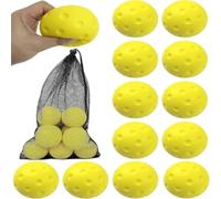 FACULX Palle Pickleball Morbide in per pu Sicure per Principianti Palle | Materiale per pu silenzioso, ideale per interni, riduce il rumore drasticamente, 12 inclusi
