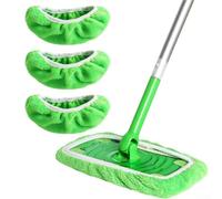 FACULX Panno di ricambio riutilizzabile per la pulizia del pavimento a secco, lavabile in lavatrice per la rimozione dei peli di animali domestici, compatibile con vari tipi di mocio, confezione da 10