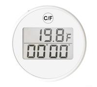 FACULX Termometro per bagno di ghiaccio, misuratore d'acqua digitale galleggiante con timer, doppio display Celsius Fahrenheit, struttura in ABS per il recupero del tuffo freddo (bianco)