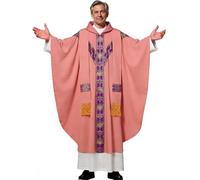 FAD-4U Chiesa cattolico sacerdote casule paramenti per la Chiesa Messa Vestimenti Vestimenti con Stola, Rosa e viola, 130cm 144cm