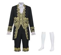 FAD-4U Costume da Uomo Vittoriano Medievale Rococò Stile Principe Cosplay Set Abito Classico Tudor Rinascimentale Costume da Principe per Feste e Matrimoni