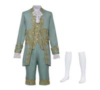 FAD-4U Costume da Uomo Vittoriano Medievale Rococò Stile Principe Cosplay Set Abito Classico Tudor Rinascimentale Costume da Principe per Feste e Matrimoni