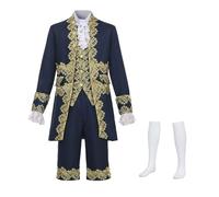 FAD-4U Costume da Uomo Vittoriano Medievale Rococò Stile Principe Cosplay Set Abito Classico Tudor Rinascimentale Costume da Principe per Feste e Matrimoni