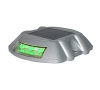 FADDR Solar Deck luci, LED Road Studs Light, Lampada Sicurezza Stradale Segnalazione Lampeggiante luci quadrate per Esterni Recinzione, Verde, Taglia Unica