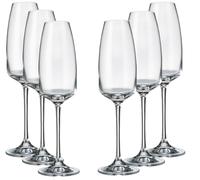 Fade Anser set 6 calici flûte cristallo Crystalite Bohemia 29 cl