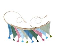 Fade Cotone Crepe Tessuto Bunting Triangolo Gagliardetto Camera dei Bambini Appeso Parete Accessori Festa Cotone Frange Ghirlanda Per Neonati