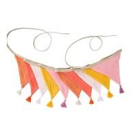 Fade Cotone Crepe Tessuto Bunting Triangolo Gagliardetto Camera dei Bambini Appeso Parete Accessori Festa Cotone Frange Ghirlanda Per Neonati