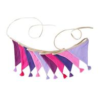 Fade Cotone Crepe Tessuto Bunting Triangolo Gagliardetto Camera dei Bambini Appeso Parete Accessori Festa Cotone Frange Ghirlanda Per Neonati