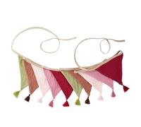 Fade Cotone Crepe Tessuto Bunting Triangolo Gagliardetto Camera dei Bambini Appeso Parete Accessori Festa Cotone Frange Ghirlanda Per Neonati