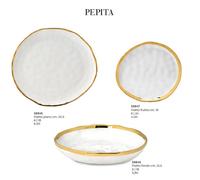 Fade Pepita Piatto Piano D 25,5 Cm Porcellana Bianco Oro