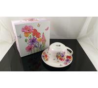 FADE S.p.a.BLOOMS TAZZA COLAZIONE PORCELLANA CON PIATTINO PAPAVERI codice: 51304