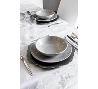 FADE Servizio 18 Piatti Carioca in fine Porcellana Grigio
