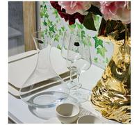 Fade Set 3 pezzi Decanter con 2 calici per vino in vetro trasparente "Sandra" 450 ml/1500 ml