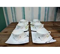 fade Set 6 Tazze da The in Porcellana FINE Bone China C/PIATTINO Serie KIOTO Art. K-43