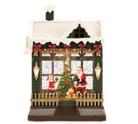 Fade Snowglobe Casa di Babbo Natale con Luci e Musica 18 x 26 Cm Multicolor