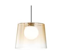 Sospensione Vintage-Decò Fade Metallo Ambra 1 Luce G9 3W 3000K Luce Calda