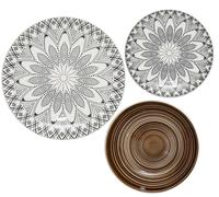 Fade Tribal servizio tavola in finissima porcellana 18 pezzi