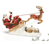 Fade Xmas Town Babbo Natale con Slitta 37,5 x 10 x 26 Cm Poliresina Multicolor