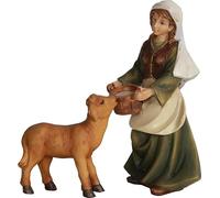 FADEDA 2 x contadini con vitello/altezza: 7 cm/dipinti a mano/statuette fedeli ai dettagli, decorazione da tavolo di Natale accessori presepe