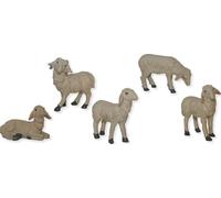 FADEDA 5 x pecore/altezza: 4 cm/dipinti a mano/personaggi fedeli ai dettagli, decorazione da tavolo di Natale accessori presepe