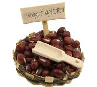 FADEDA Cesto di castagna/altezza: 3 cm/dipinta a mano/personaggi fedeli ai dettagli, decorazione da tavolo di Natale accessori presepe