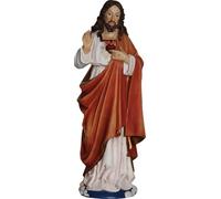FADEDA Cuore - Gesù/Altezza:13 cm/Dipinto a mano/Personaggi fedeli ai dettagli, decorazione da tavolo di Natale accessori presepe