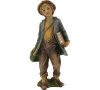 FADEDA Escursionista con libro/altezza: 8 cm/dipinta a mano/personaggi fedeli ai dettagli, decorazione da tavolo di Natale accessori presepe