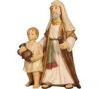 FADEDA Guardia del tempio con bambino/altezza: 11 cm/dipinta a mano/statuette fedeli ai dettagli, decorazione da tavolo di Natale accessori presepe
