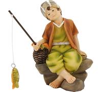 FADEDA Pescatore seduto/altezza: 9 cm/dipinta a mano/personaggi del presepe fedeli ai dettagli, decorazione della tavola di Natale accessori presepe
