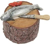 FADEDA Pesce su bastoncino/altezza: 3cm/dipinta a mano/personaggi del presepe fedeli ai dettagli, decorazione della tavola di Natale accessori presepe