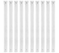 Faden & Nadel - 10 Cerniere in Nylon bianche con lembi non separabili, ciascuna lunga 40 cm
